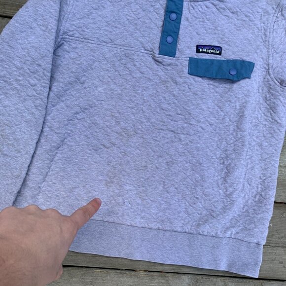 Patagonia Organic Cotton Quilt Snap T Pullover Jacket Sweater Small - Picture 5 of 14